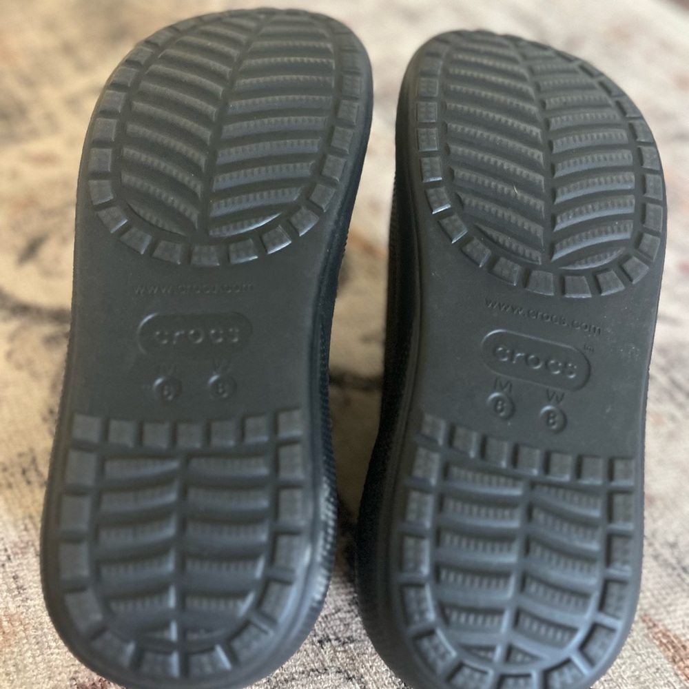 Black Crocs Platform Slides - Picture 4 of 6